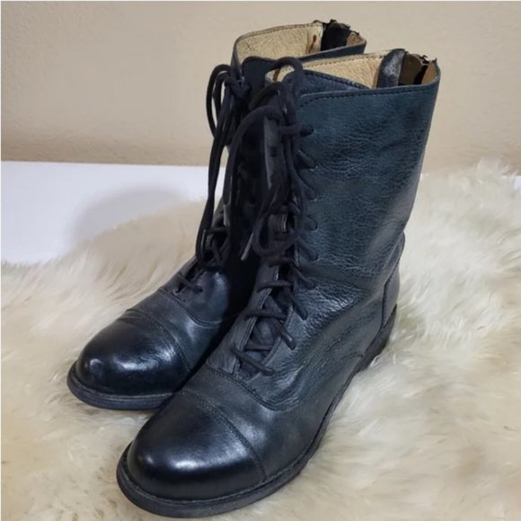 BED|STU Shoes - BED STU Leather Lace-Up Combat Boots
